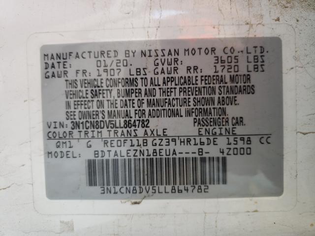 Photo 9 VIN: 3N1CN8DV5LL864782 - NISSAN VERSA S 