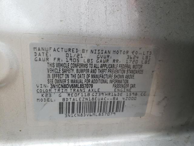 Photo 11 VIN: 3N1CN8DV6ML857079 - NISSAN VERSA S 