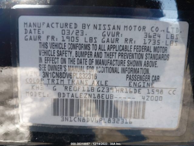 Photo 8 VIN: 3N1CN8DV6PL832316 - NISSAN VERSA 