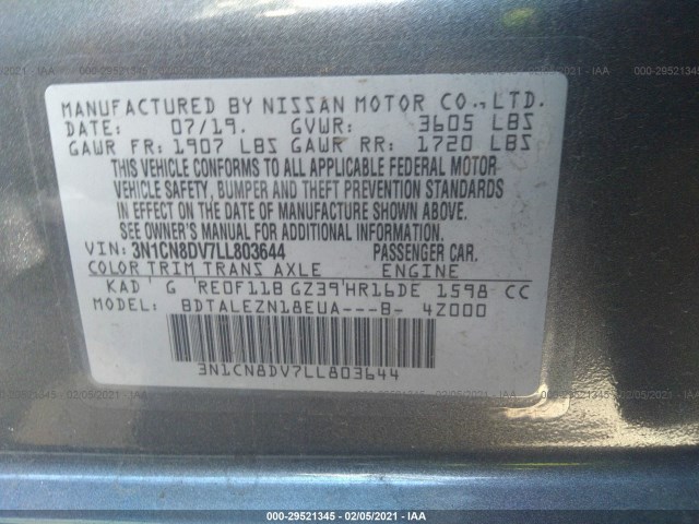 Photo 8 VIN: 3N1CN8DV7LL803644 - NISSAN VERSA 