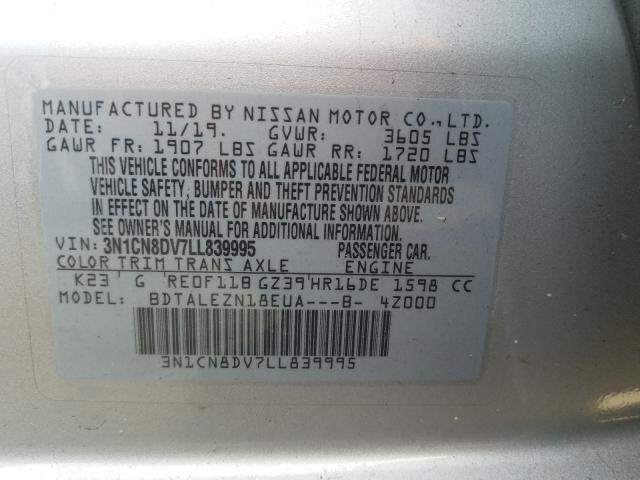 Photo 9 VIN: 3N1CN8DV7LL839995 - NISSAN VERSA S 