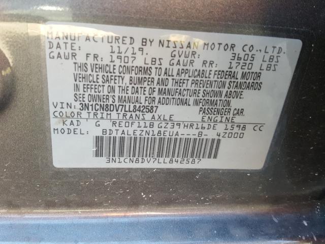 Photo 9 VIN: 3N1CN8DV7LL842587 - NISSAN VERSA S 