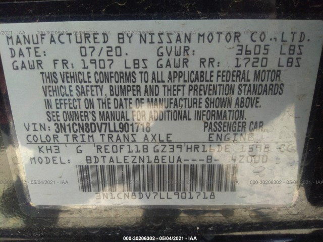 Photo 8 VIN: 3N1CN8DV7LL901718 - NISSAN VERSA 