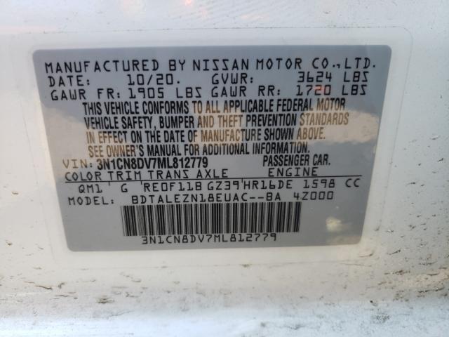 Photo 9 VIN: 3N1CN8DV7ML812779 - NISSAN VERSA S 