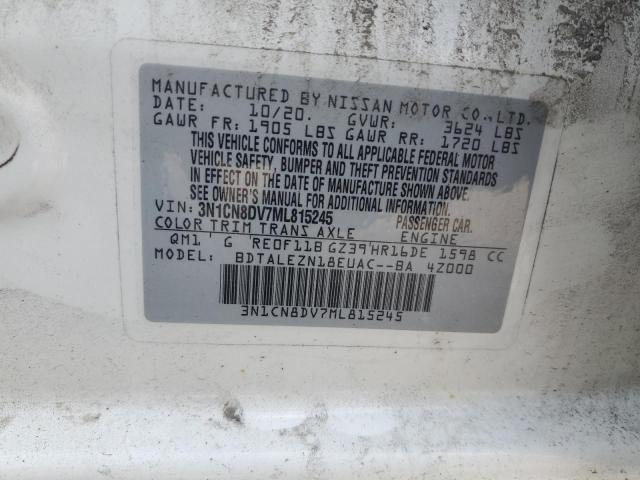 Photo 12 VIN: 3N1CN8DV7ML815245 - NISSAN VERSA S 