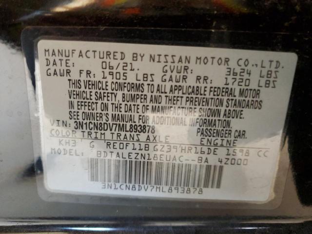 Photo 9 VIN: 3N1CN8DV7ML893878 - NISSAN VERSA S 