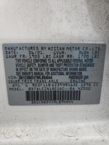 Photo 12 VIN: 3N1CN8DV7ML894044 - NISSAN VERSA S 