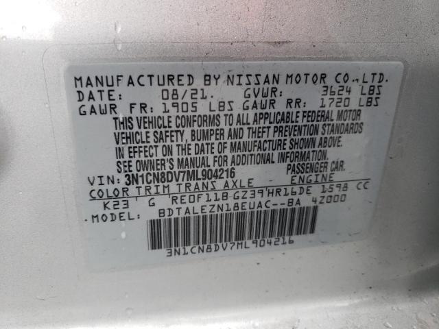 Photo 9 VIN: 3N1CN8DV7ML904216 - NISSAN VERSA 