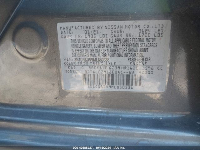 Photo 8 VIN: 3N1CN8DV9ML850336 - NISSAN VERSA 