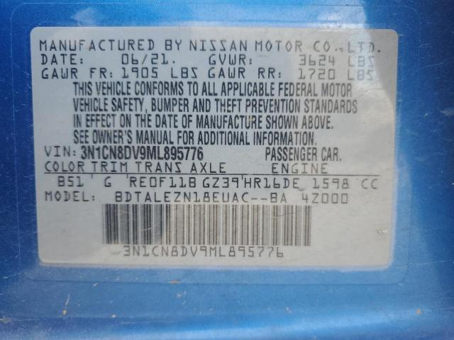 Photo 11 VIN: 3N1CN8DV9ML895776 - NISSAN VERSA S 