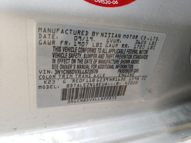 Photo 9 VIN: 3N1CN8DVXLL822575 - NISSAN VERSA S 