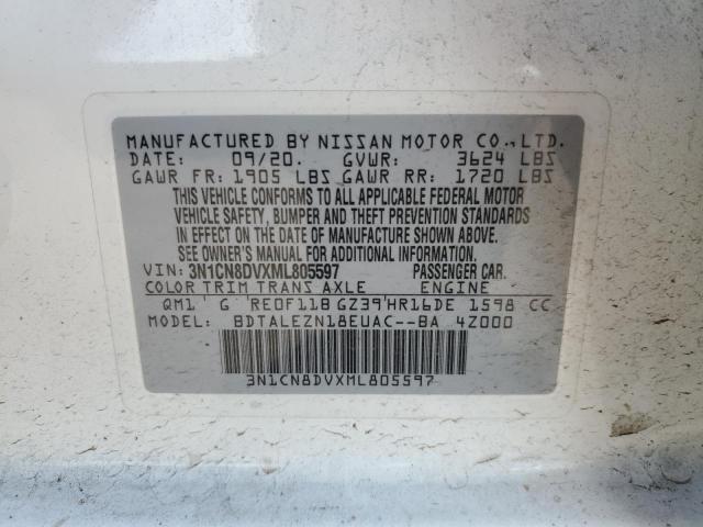 Photo 11 VIN: 3N1CN8DVXML805597 - NISSAN VERSA S 