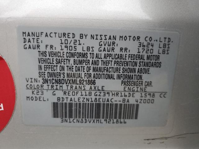 Photo 11 VIN: 3N1CN8DVXML921866 - NISSAN VERSA 