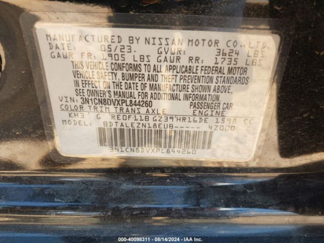 Photo 8 VIN: 3N1CN8DVXPL844260 - NISSAN VERSA 