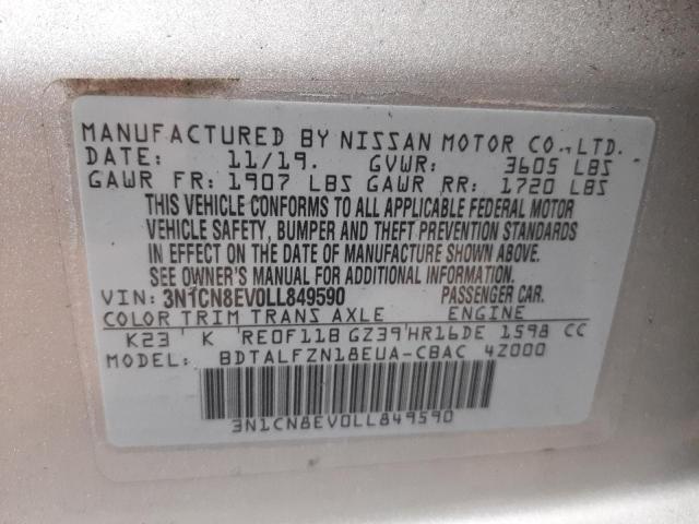 Photo 9 VIN: 3N1CN8EV0LL849590 - NISSAN VERSA SV 