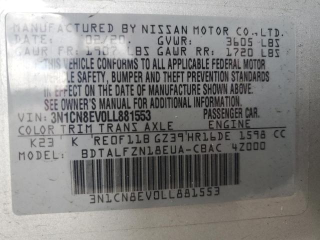 Photo 11 VIN: 3N1CN8EV0LL881553 - NISSAN VERSA SV 