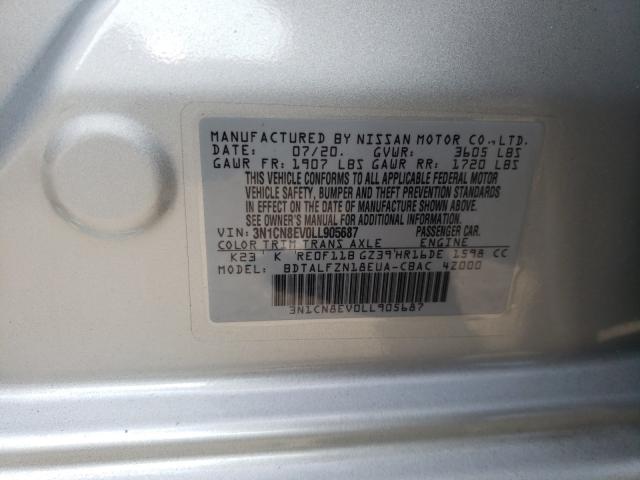 Photo 9 VIN: 3N1CN8EV0LL905687 - NISSAN VERSA SV 