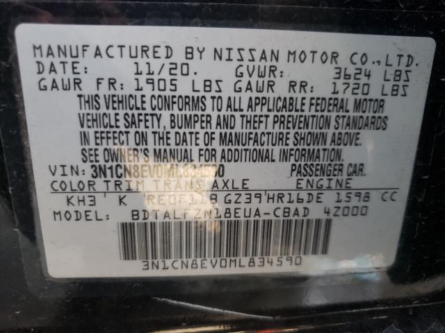 Photo 9 VIN: 3N1CN8EV0ML834590 - NISSAN VERSA SV 