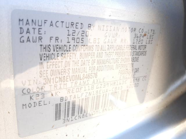 Photo 9 VIN: 3N1CN8EV0ML846576 - NISSAN VERSA SV 