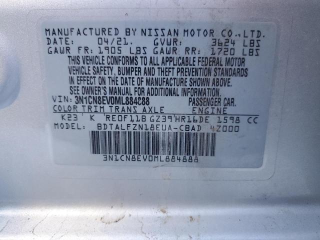 Photo 11 VIN: 3N1CN8EV0ML884888 - NISSAN VERSA SV 