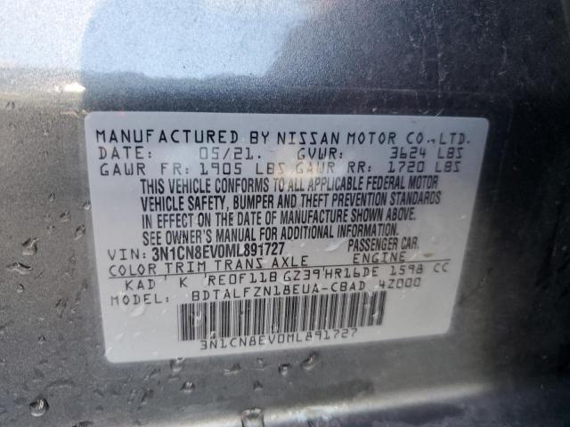 Photo 11 VIN: 3N1CN8EV0ML891727 - NISSAN VERSA SV 