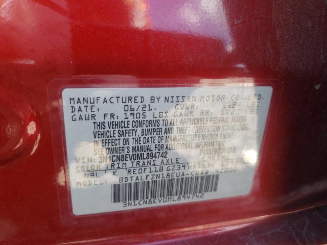 Photo 9 VIN: 3N1CN8EV0ML894742 - NISSAN VERSA SV 