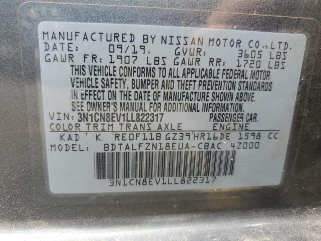 Photo 11 VIN: 3N1CN8EV1LL822317 - NISSAN VERSA SV 