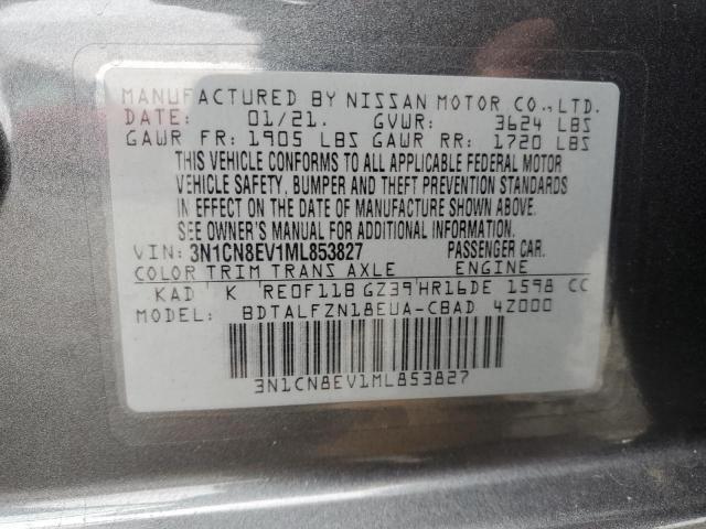 Photo 12 VIN: 3N1CN8EV1ML853827 - NISSAN VERSA SV 