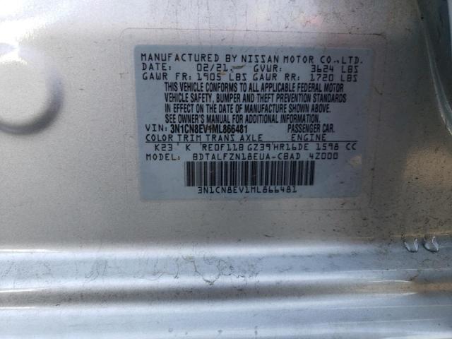 Photo 11 VIN: 3N1CN8EV1ML866481 - NISSAN VERSA SV 