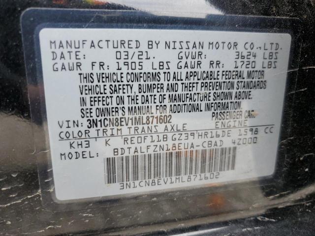 Photo 12 VIN: 3N1CN8EV1ML871602 - NISSAN VERSA SV 