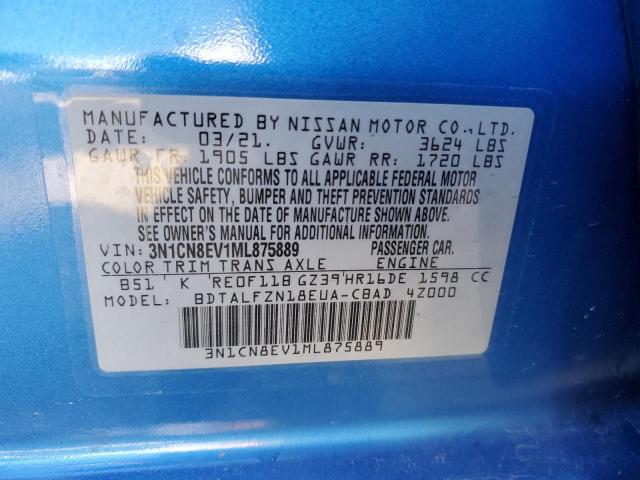 Photo 11 VIN: 3N1CN8EV1ML875889 - NISSAN VERSA 