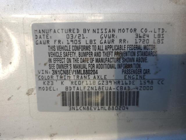 Photo 11 VIN: 3N1CN8EV1ML880204 - NISSAN VERSA SV 