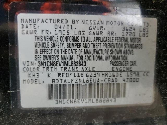 Photo 12 VIN: 3N1CN8EV1ML882843 - NISSAN VERSA SV 