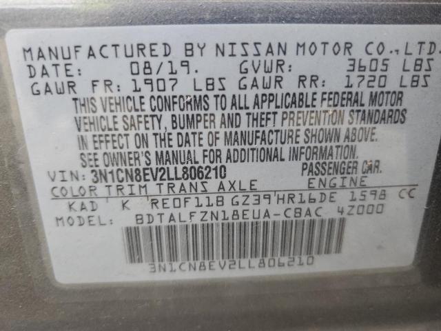 Photo 11 VIN: 3N1CN8EV2LL806210 - NISSAN VERSA SV 