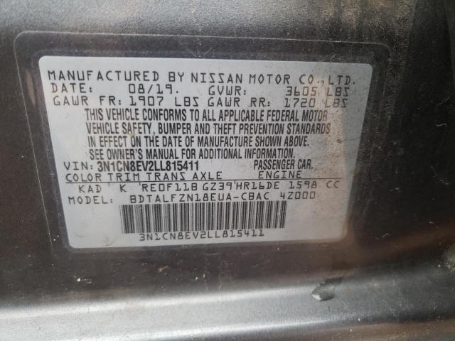 Photo 11 VIN: 3N1CN8EV2LL815411 - NISSAN VERSA SV 