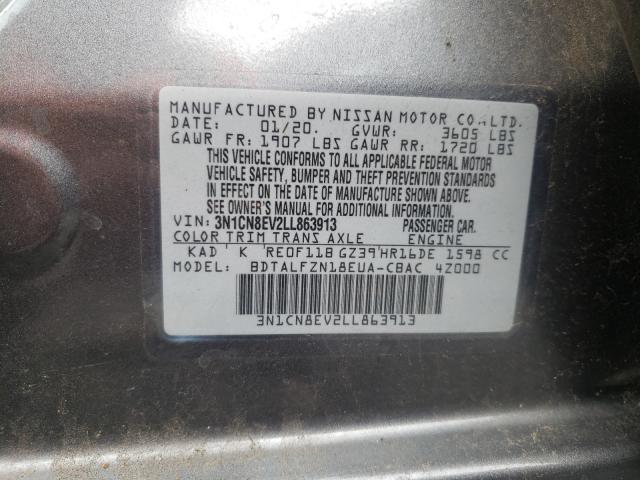 Photo 9 VIN: 3N1CN8EV2LL863913 - NISSAN VERSA SV 