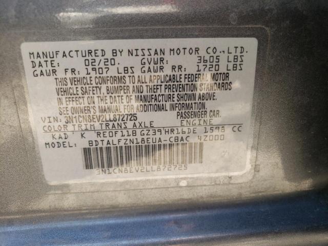 Photo 9 VIN: 3N1CN8EV2LL872725 - NISSAN VERSA SV 