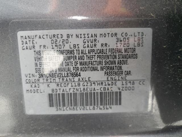 Photo 11 VIN: 3N1CN8EV2LL876564 - NISSAN VERSA SV 