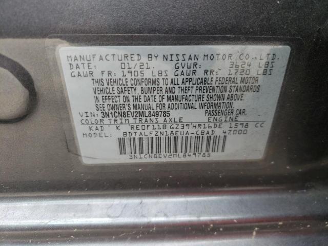 Photo 9 VIN: 3N1CN8EV2ML849785 - NISSAN VERSA SV 