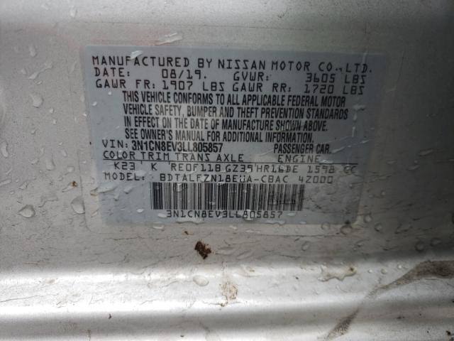 Photo 9 VIN: 3N1CN8EV3LL805857 - NISSAN VERSA SV 