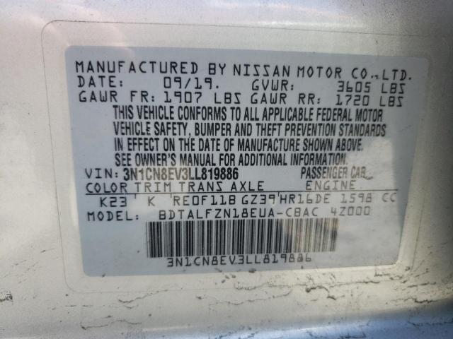 Photo 9 VIN: 3N1CN8EV3LL819886 - NISSAN VERSA SV 