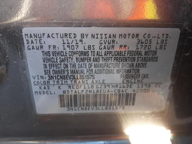 Photo 9 VIN: 3N1CN8EV3LL851575 - NISSAN VERSA SV 