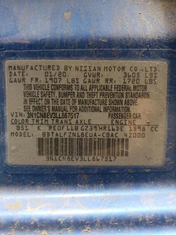 Photo 11 VIN: 3N1CN8EV3LL867517 - NISSAN VERSA SV 