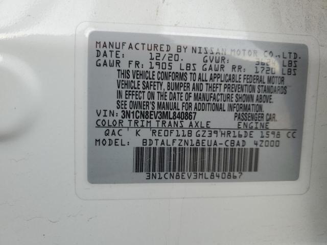 Photo 11 VIN: 3N1CN8EV3ML840867 - NISSAN VERSA 