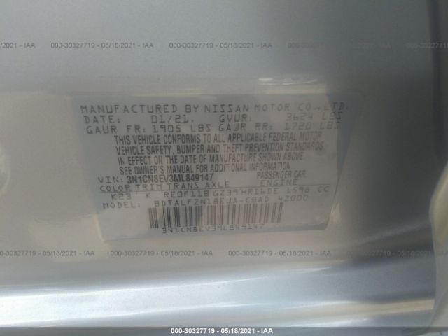 Photo 8 VIN: 3N1CN8EV3ML849147 - NISSAN VERSA 