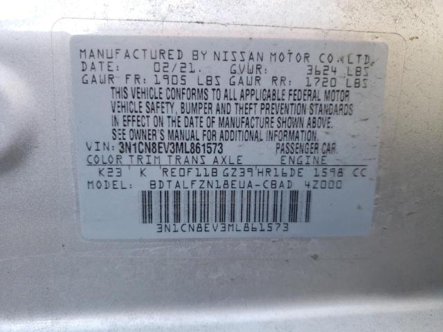 Photo 11 VIN: 3N1CN8EV3ML861573 - NISSAN VERSA SV 