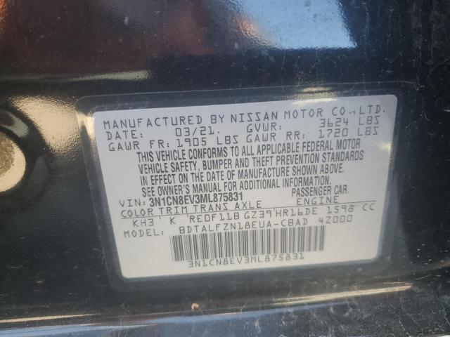 Photo 11 VIN: 3N1CN8EV3ML875831 - NISSAN VERSA 