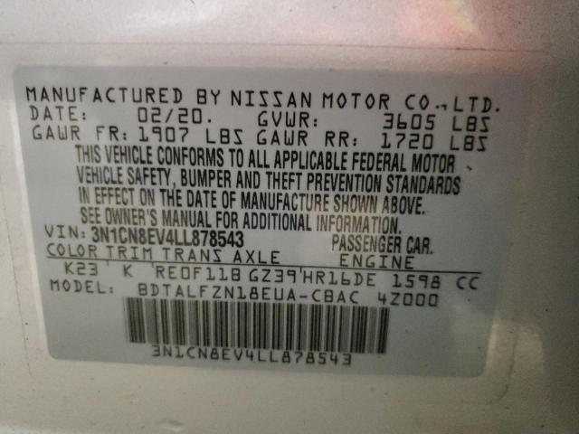 Photo 9 VIN: 3N1CN8EV4LL878543 - NISSAN VERSA SV 