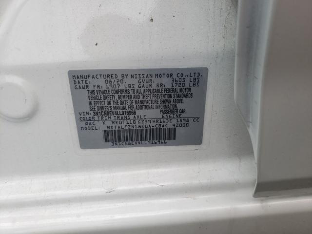 Photo 9 VIN: 3N1CN8EV4LL916966 - NISSAN VERSA SV 