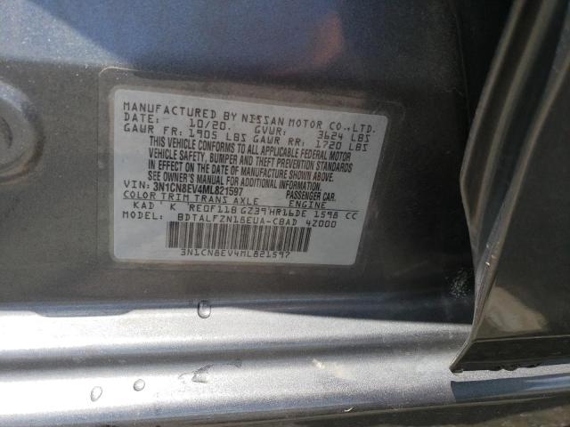 Photo 11 VIN: 3N1CN8EV4ML821597 - NISSAN VERSA SV 